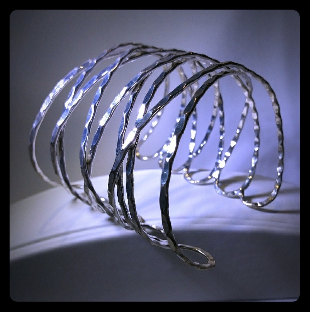 Hammered Silver Cuff